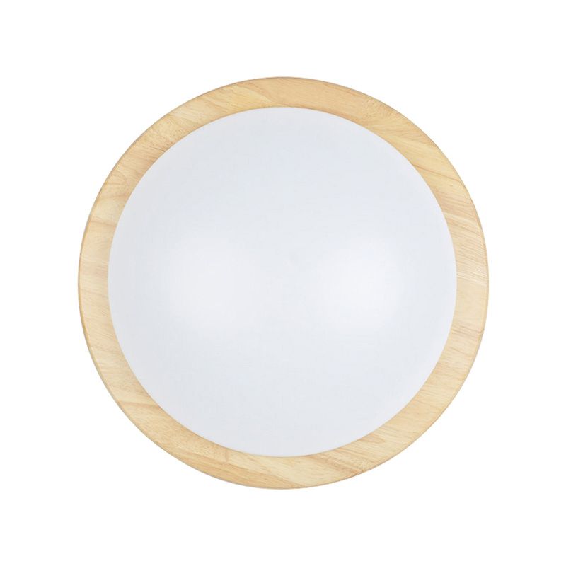Plafonnier encastré rond en bois luminaire encastré LED japonais avec abat - jour acrylique