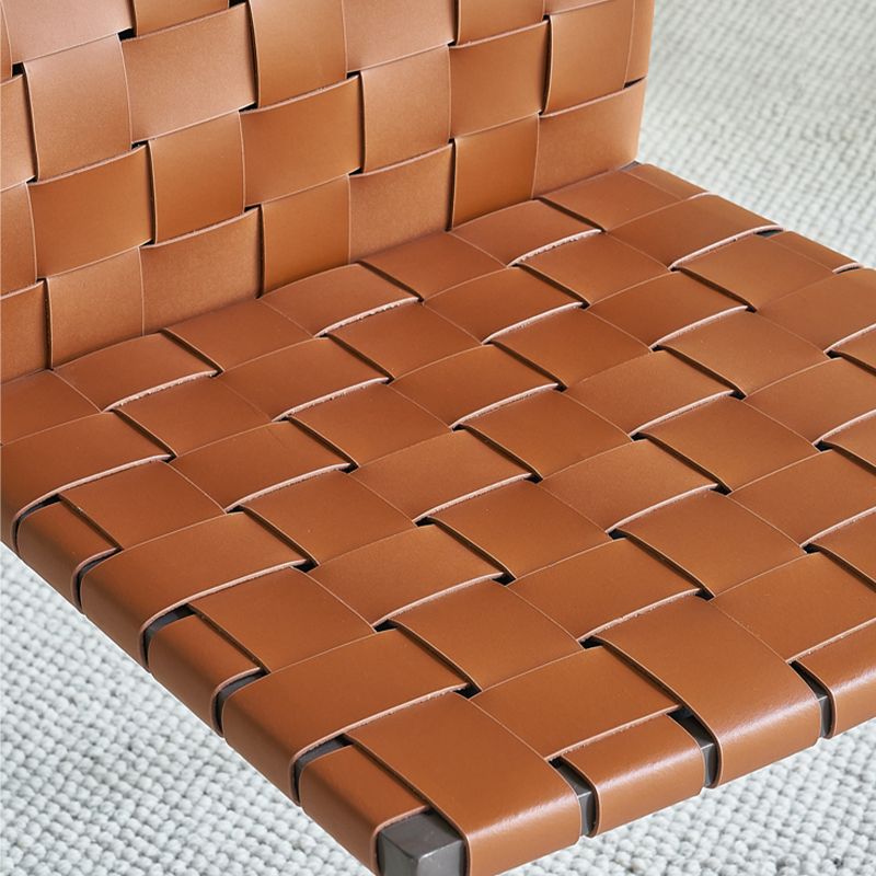 Faux Leather Kitchen Dining Chairs Armless Dining Chairs with Metal Legs