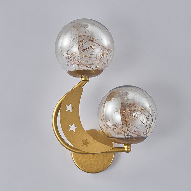 Star & Moon Modeling Metal LED Wall Lamp LED Lights String Nordic Home Decorative Lighting Fixture