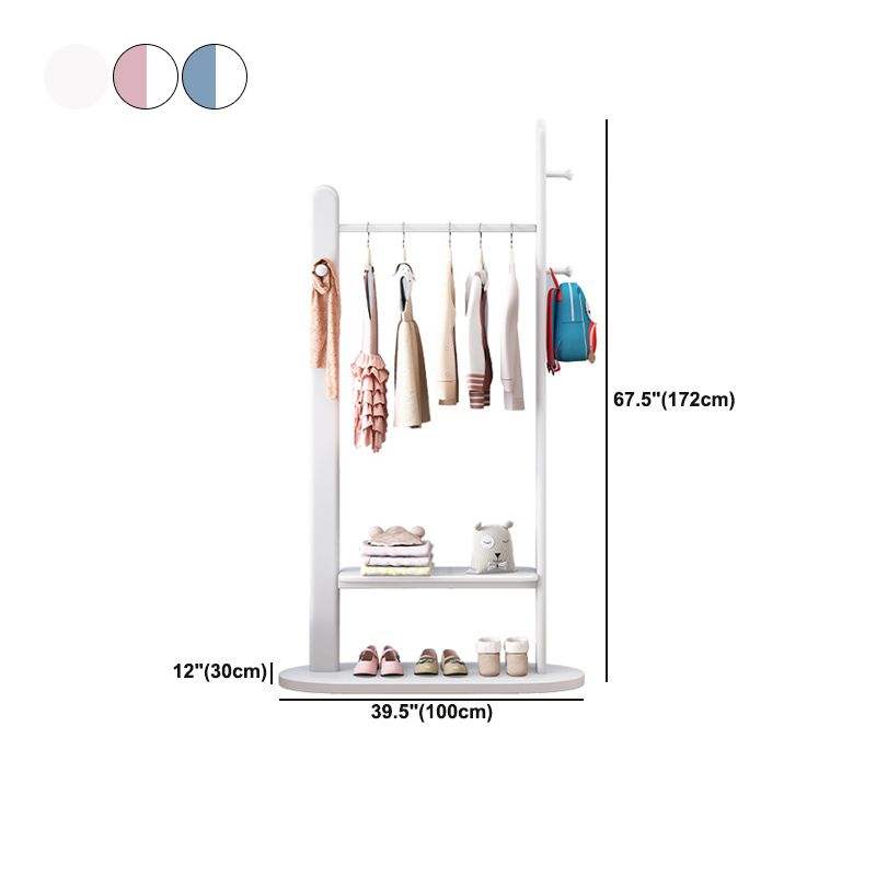 Stable Coat Rack Solid Rubberwood Free Standing Hooks Design Coat Rack