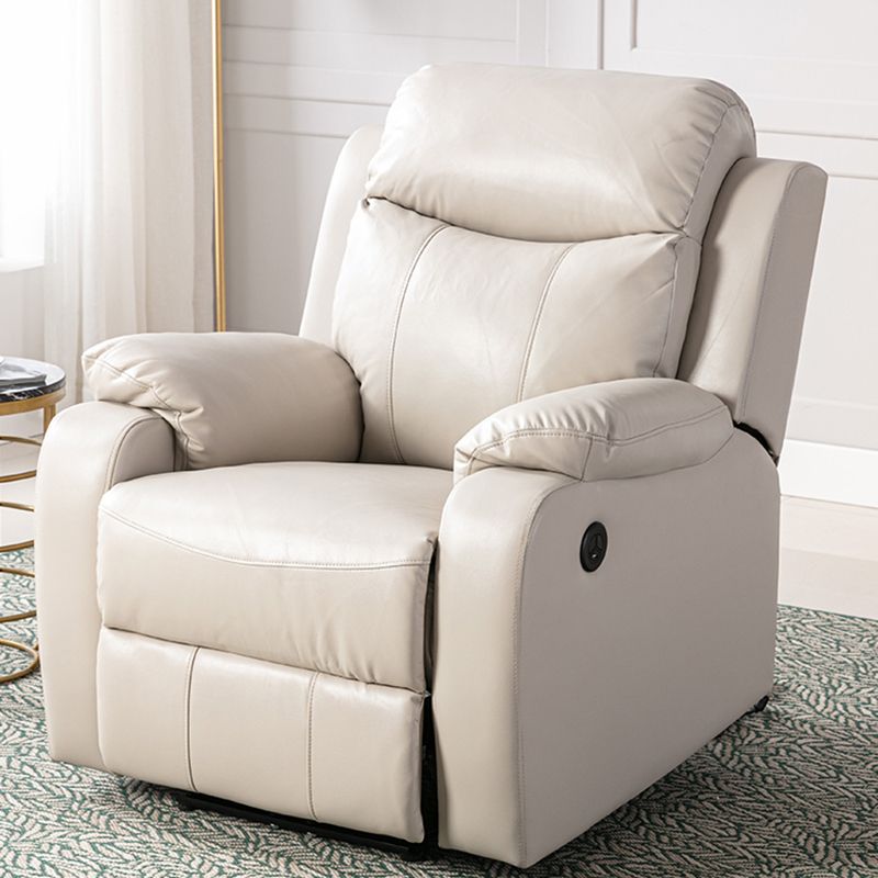 Modern 34.64" Wide Standard Swivel Rocker Leather Recliner Chair