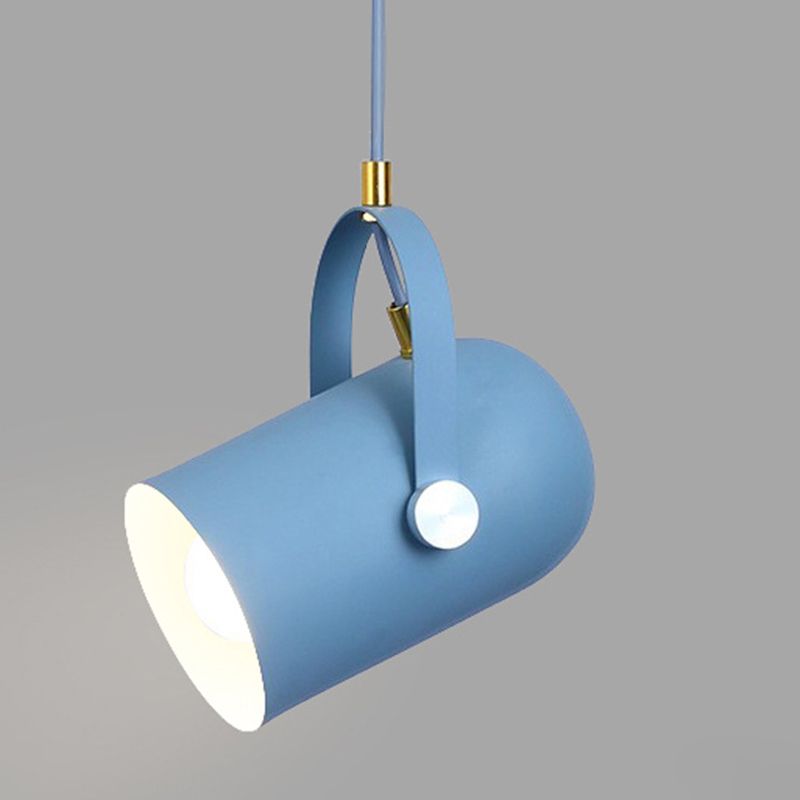 Macaroon Style Hanging Spotlights Single Bulb Modern Lighting Fixture with 47" Adjustable Suspension Wire