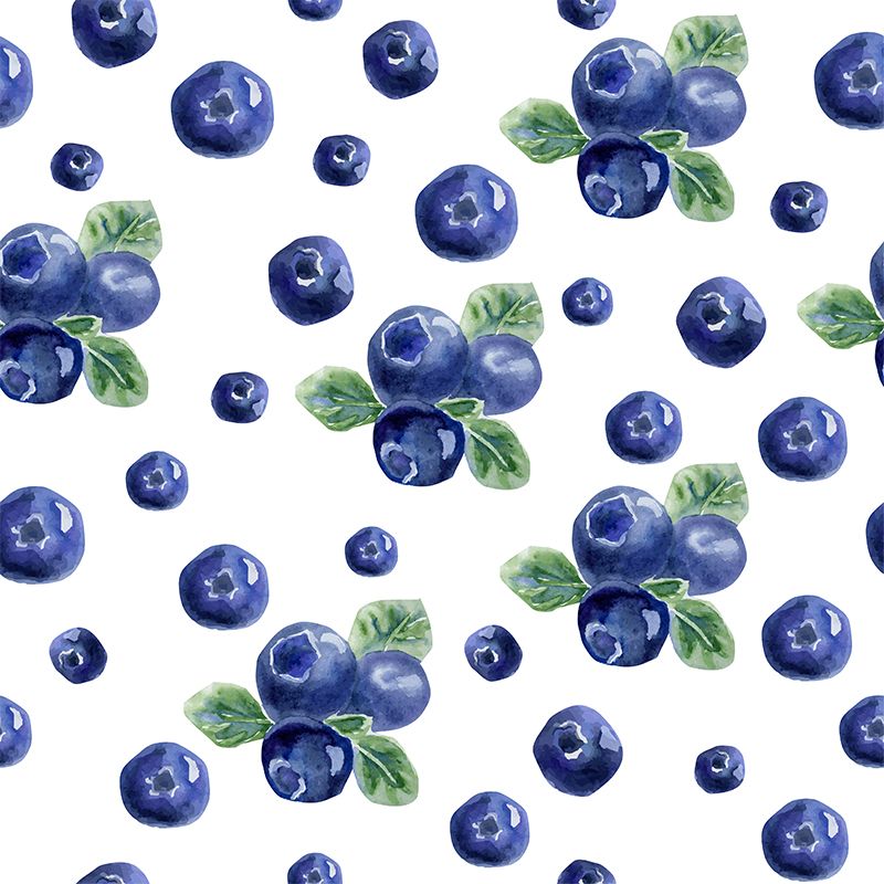Blueberry Graph Wall Mural Contemporary Non-Woven Textured Wall Covering in Blue