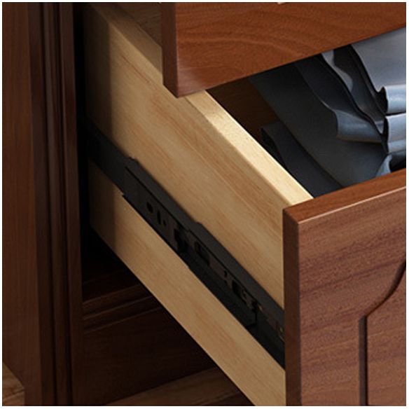 Horizontal Rubber Wood Double Dresser Modern Bedroom Storage Chest with 6 / 9 Drawers