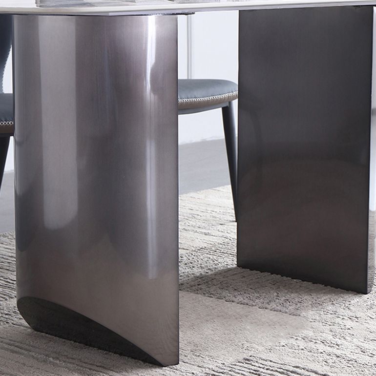 Modern Sintered Stone Top Dining Set Rectangle 1/2/5/7 Pieces Dining Area Table Set