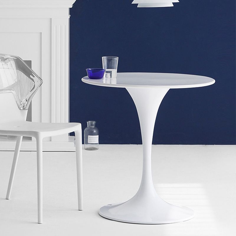 Living Room Round Top Dining Table Contemporary Dining Table with Metal Base