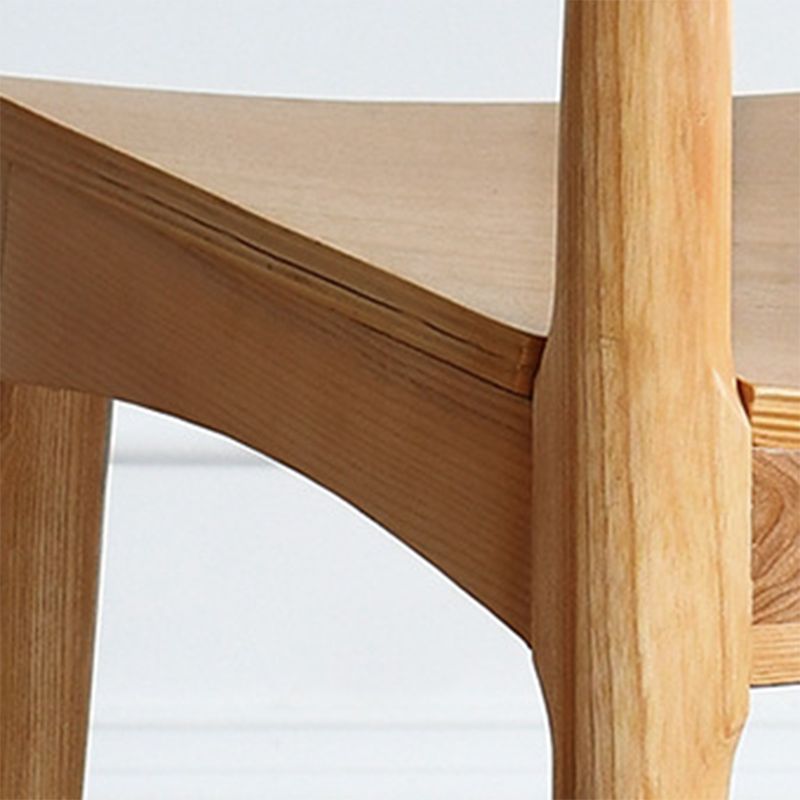 Contemporary Side Chair Wood Open Back Dining Room Chair for Indoor