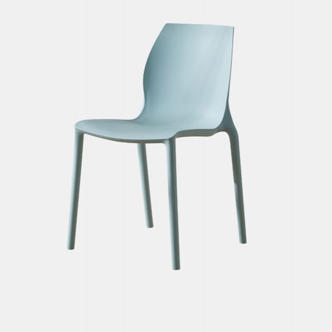Contemporary Plastic Dining Room Chair Multicolor Stackable Side Chair