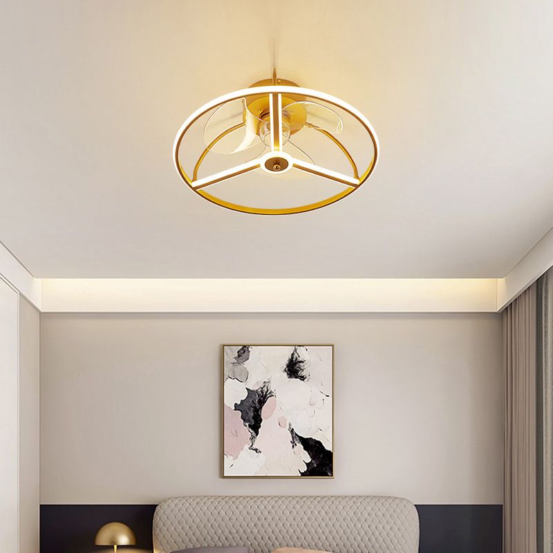 Contemporary LED Ceiling Fan Lights Metal LED Ceiling Fan for Bedroom