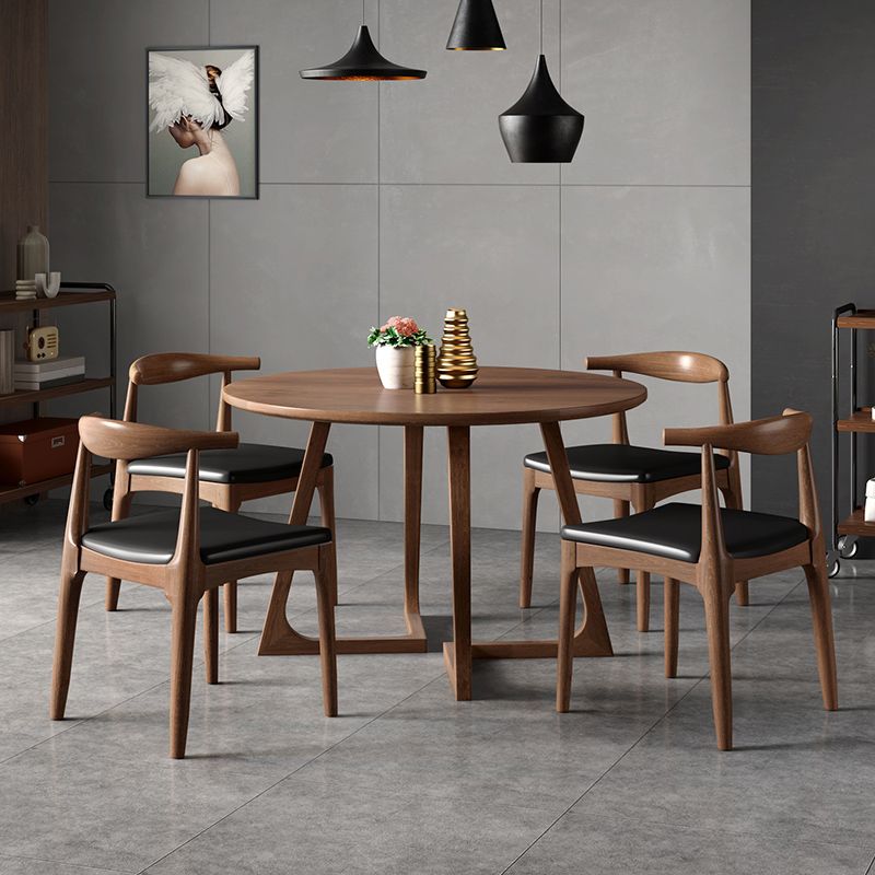 Kitchen Dinner Table Dining Room Round Wood Top Dining Table