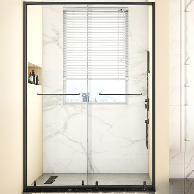 Tempered Shower Bath Door Double Sliding Shower Door with 2 Handle