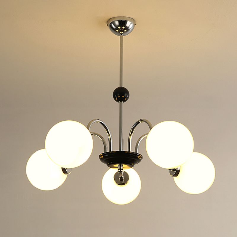 Luces de lámpara moderna con vidrio de ópalo blanco esmerilado para el dormitorio del comedor