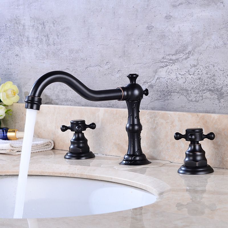 Widespread Bathroom Faucet 3 Holes Circular Vessel Sink Faucet