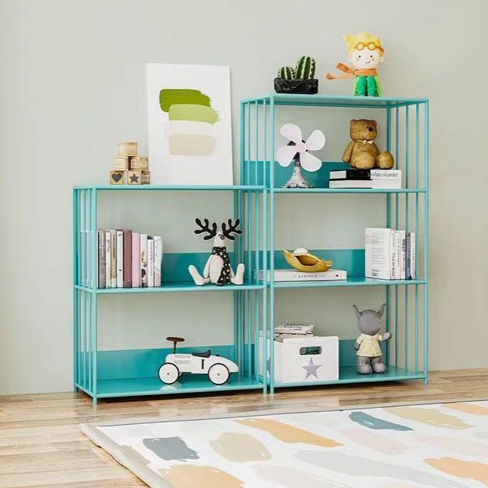 Metal Open Back Standard Bookcase Scandinavian Style Book Shelf