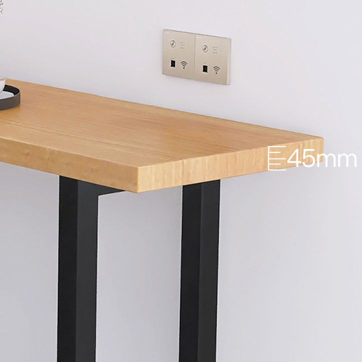 Contemporary Solid Wood Trestle Base Bar Table for Kitchen Dining Room