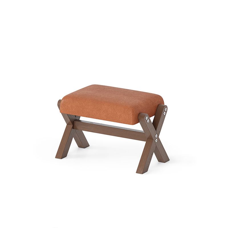 Rectangle Footstool Contemporary Foot Stool With Legs for Living Room