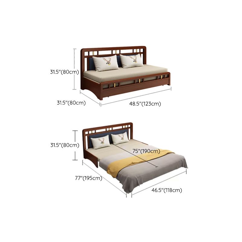 No Distressing Convertible Sofas Cotton Blend Sleeper Sofa with Storage