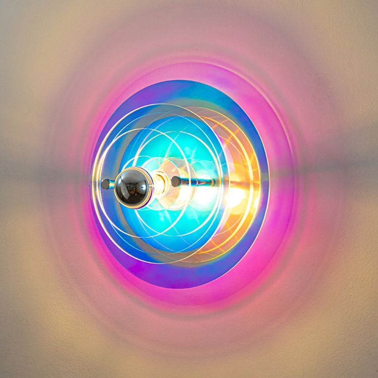 Multi-Layer Wall Sconce Lamp Nordic Acrylic 1-Light Bedroom Wall Light Fixture