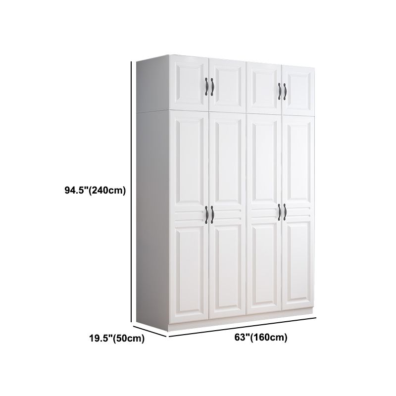 White Colour Wardrobe French Country Wooden Wardrobe Closet for Bedroom