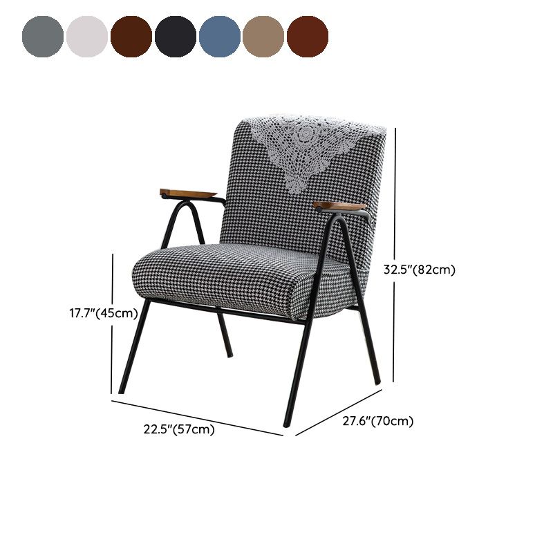 Mid-Century Modern Arm Chair Living Room Arms Included Square Arms Accent Chair