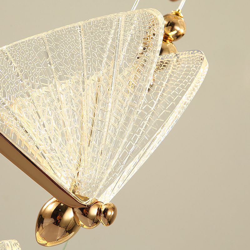 Acrylbutterfly -Anhänger hell, luxuriöse Deckenlichter für Schlafzimmer