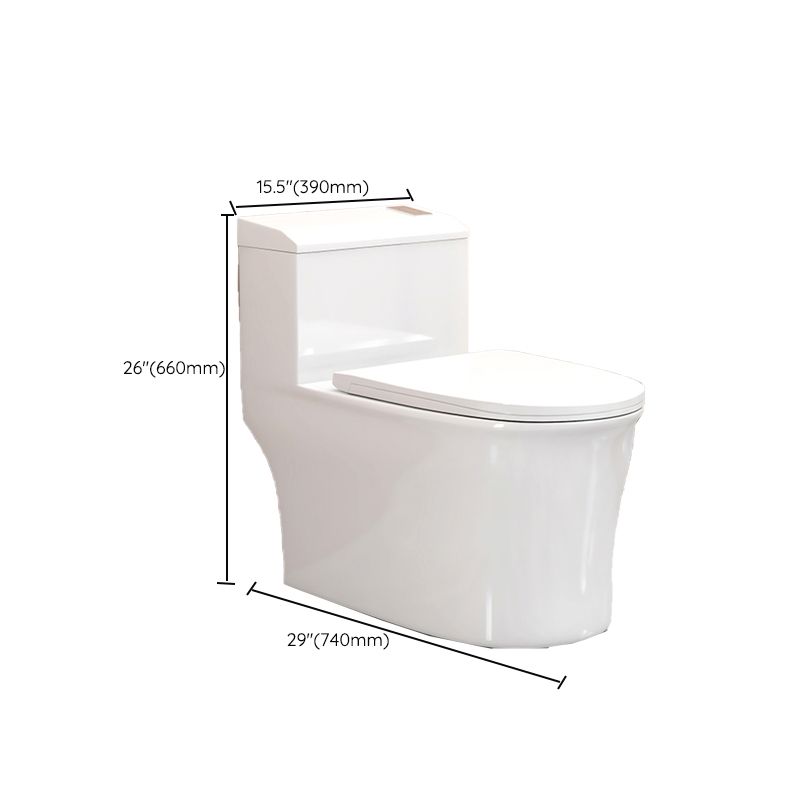 Modern Floor Mounted Toilet White Slow Close Seat Included Toilet Bowl for Washroom