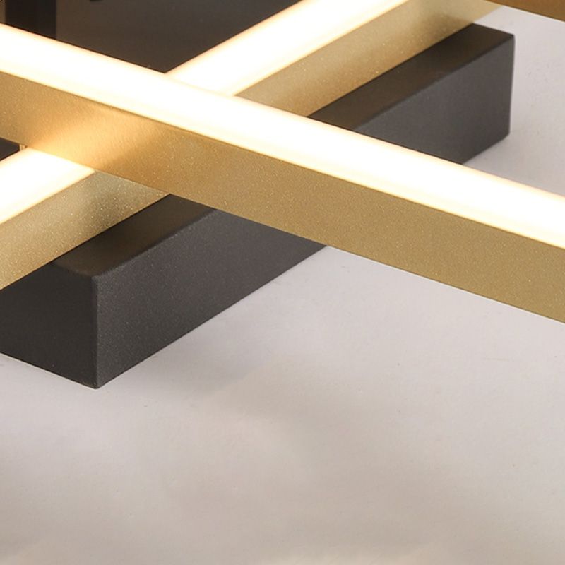 Modern Gold Semi Flush Ceiling Spotlight  LED Track Light Fixture for Dinning Room