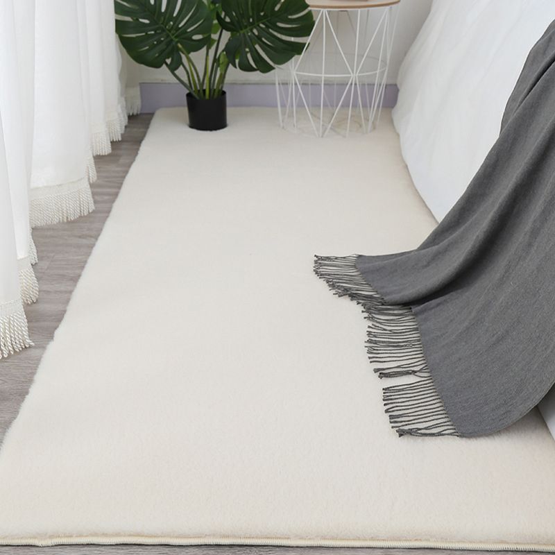 Contemporary Indoor Rug Simple Plain Area Rug Polyster Washable Anti-Slip Rug for Home Decor