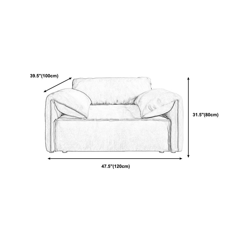 Tissu salon Pillow Top Arm Coussins standard Settee Green