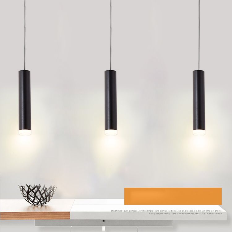 Moderne Röhren Anhänger Beleuchtungskörper Acryl 1 leichte Hanglampen für Esszimmer