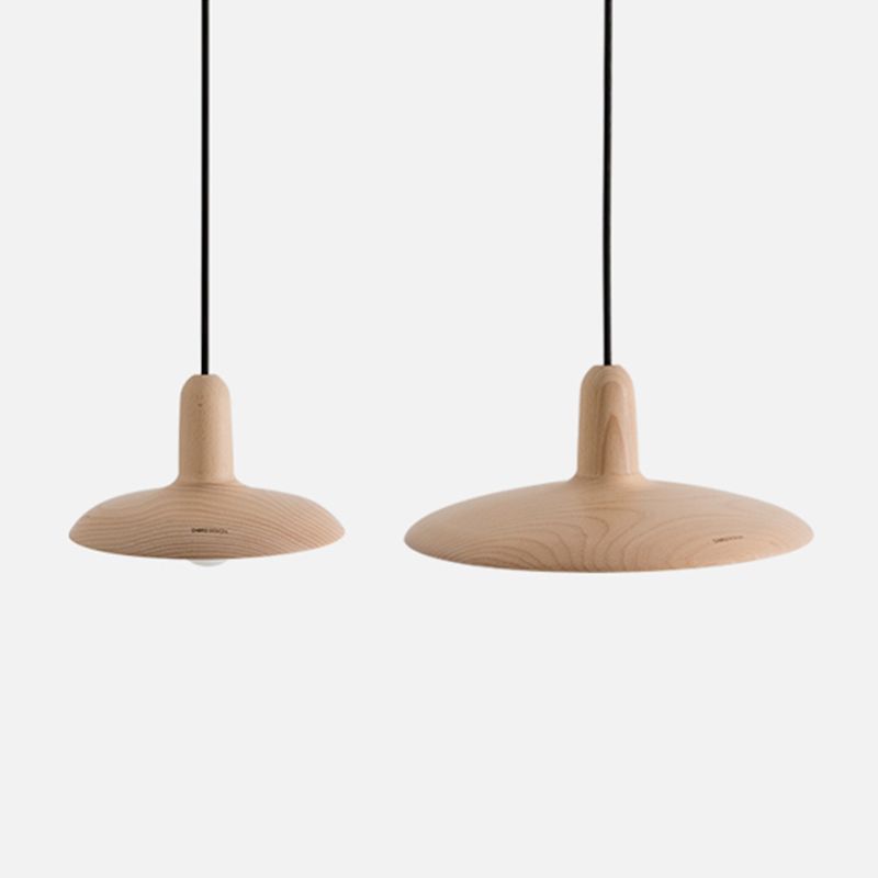 Simplicidad contemporánea Luz de techo de granja con sombra de madera