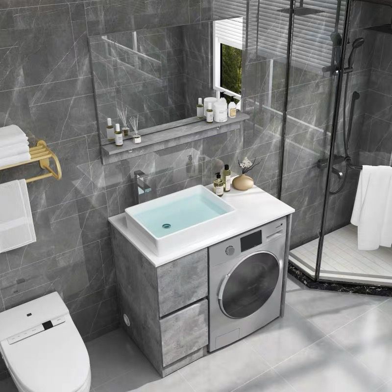 Modern Bathroom Sink Specialty Porcelain Shut-Off Valve Included Vessel Lavatory Sink