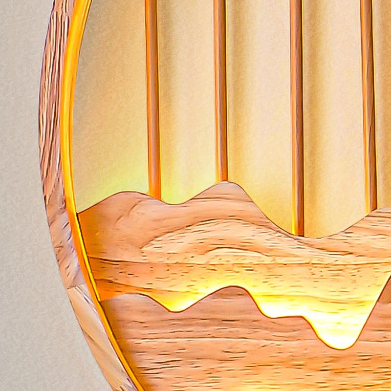 Modern Style Wooden Wall Sconce Simple LED Wall Mount Lamp for Living Room