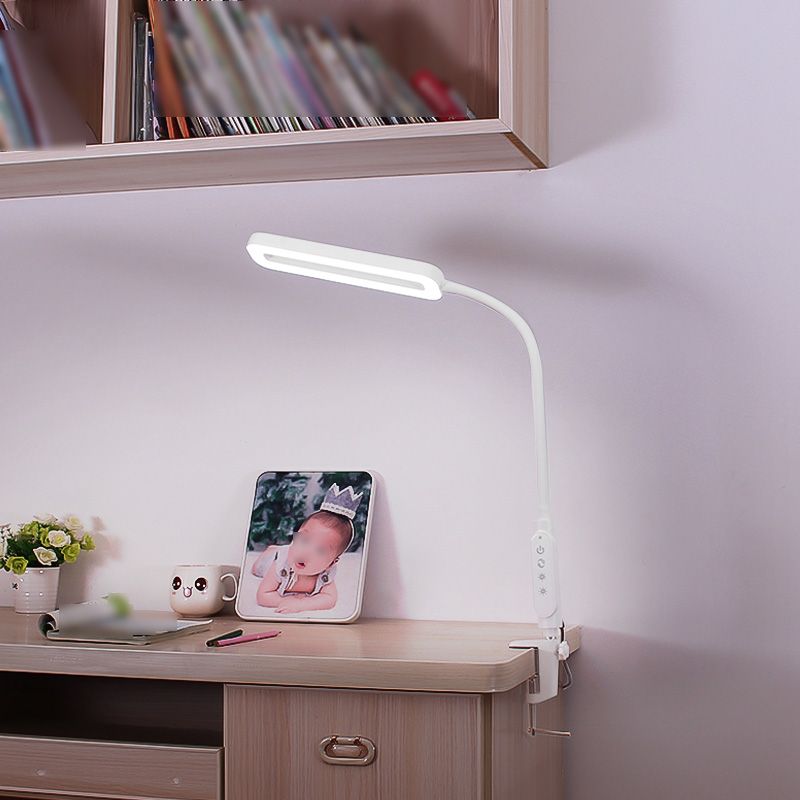 Modern Style Linear Night Table Lamp Metal 1 Light Nightstand Lamp
