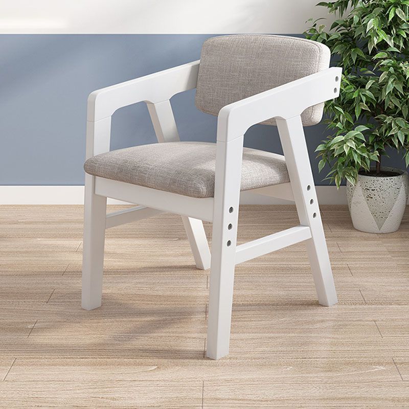 Contemporary Kitchen Chairs Dining Arm Side Chair with Wooden Legs