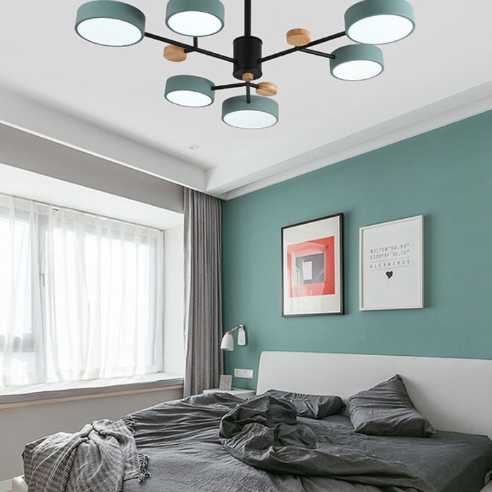 3 marcia Dimming legno+lampada lampadina di ferro con tonalità acrilica moderna semplicità LED LED Light per sala da pranzo