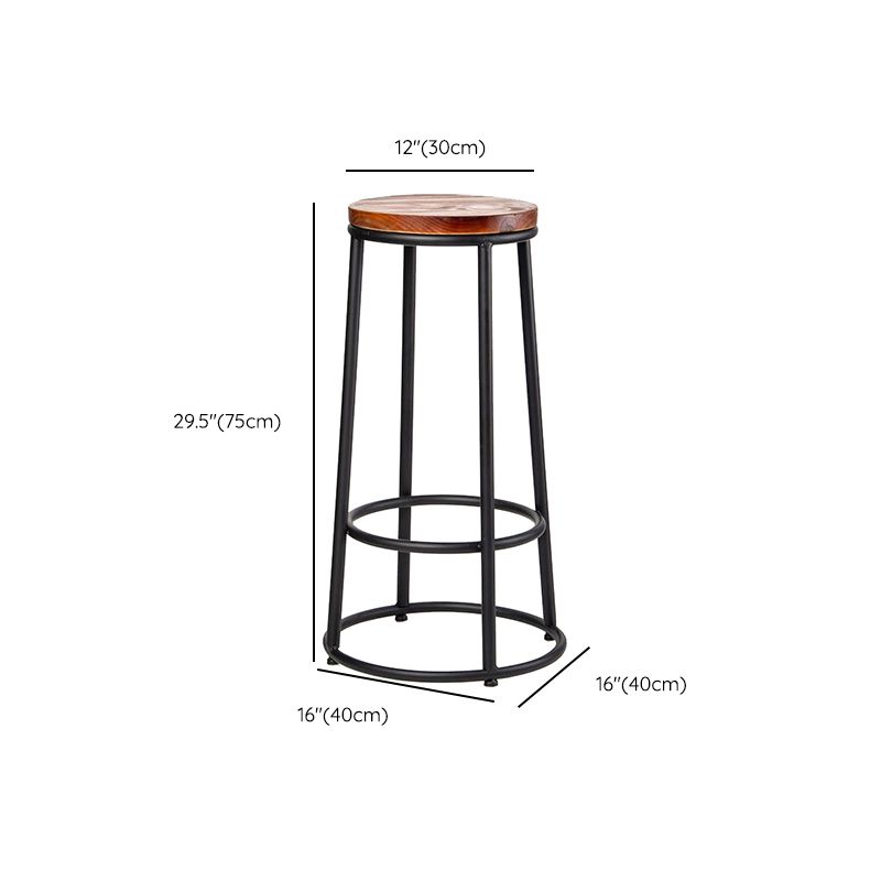 Contemporary Wood Counter Stools Metal Bar Stools for Home Use