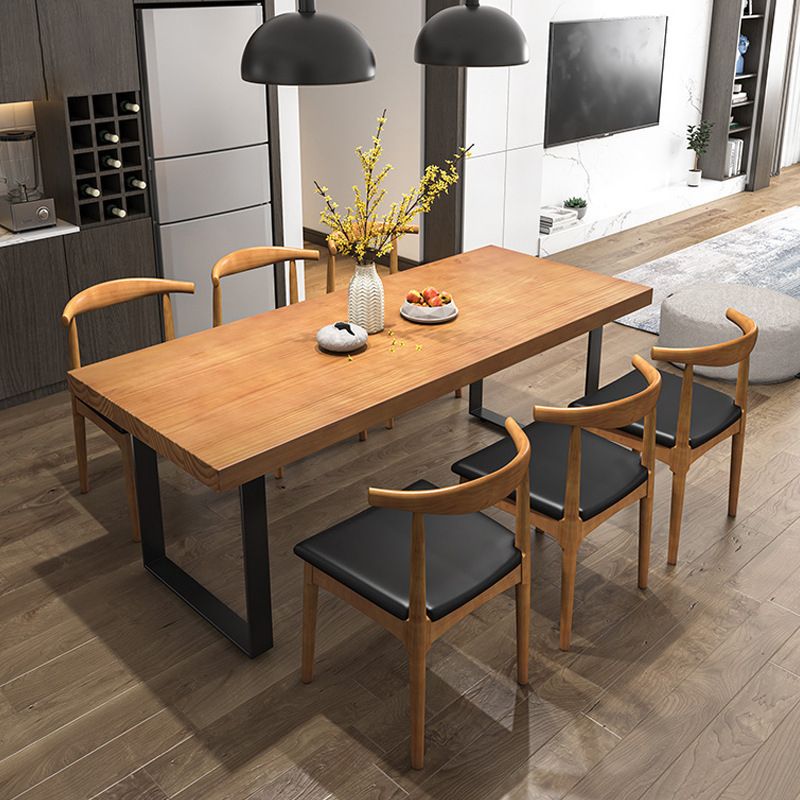 Traditional 1/5/7 Pieces Dining Set Rectangle Wood Dining Table  Set for Dining Room