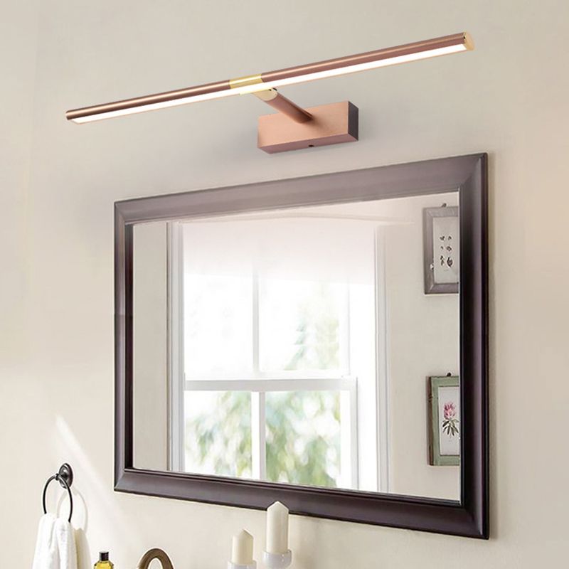 Metal Long Strip Mirror Light Modern Simplicity Style LED Wall Sconce for Bathroom