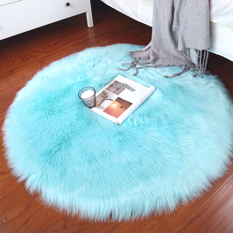 Pink Bedroom Area Rug Plush Orlon Area Carpet Solid Color Easy Care Rug