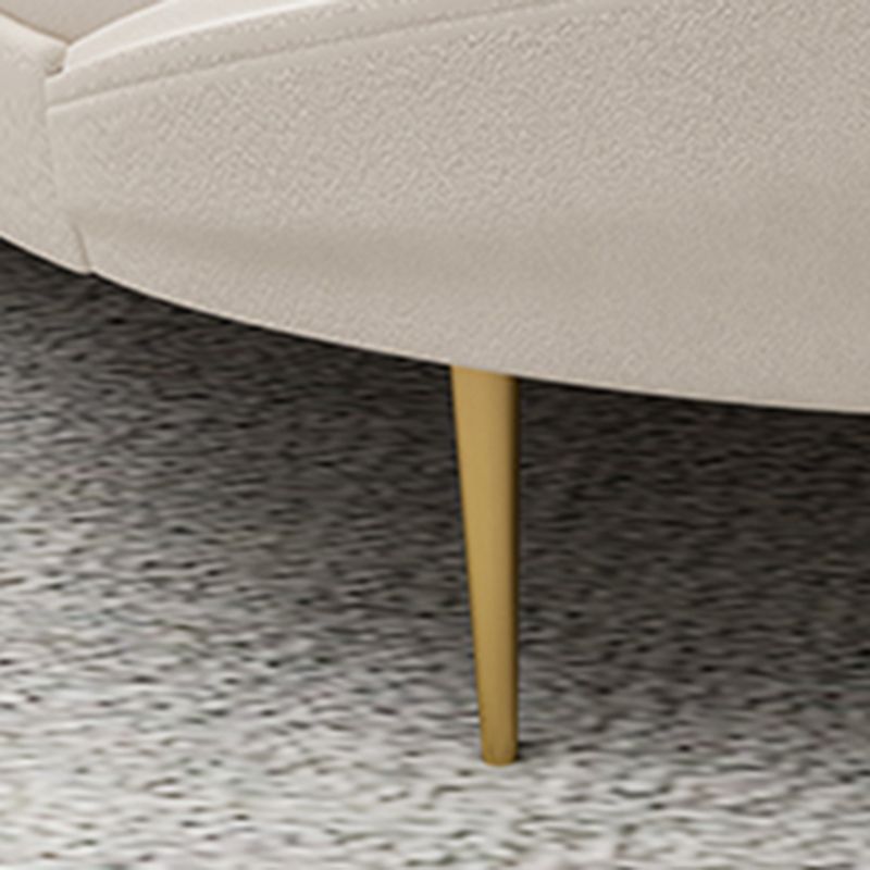Velvet Sloped Arm Sofa Contemporary Curved Sofa for Living Room, Apartment
