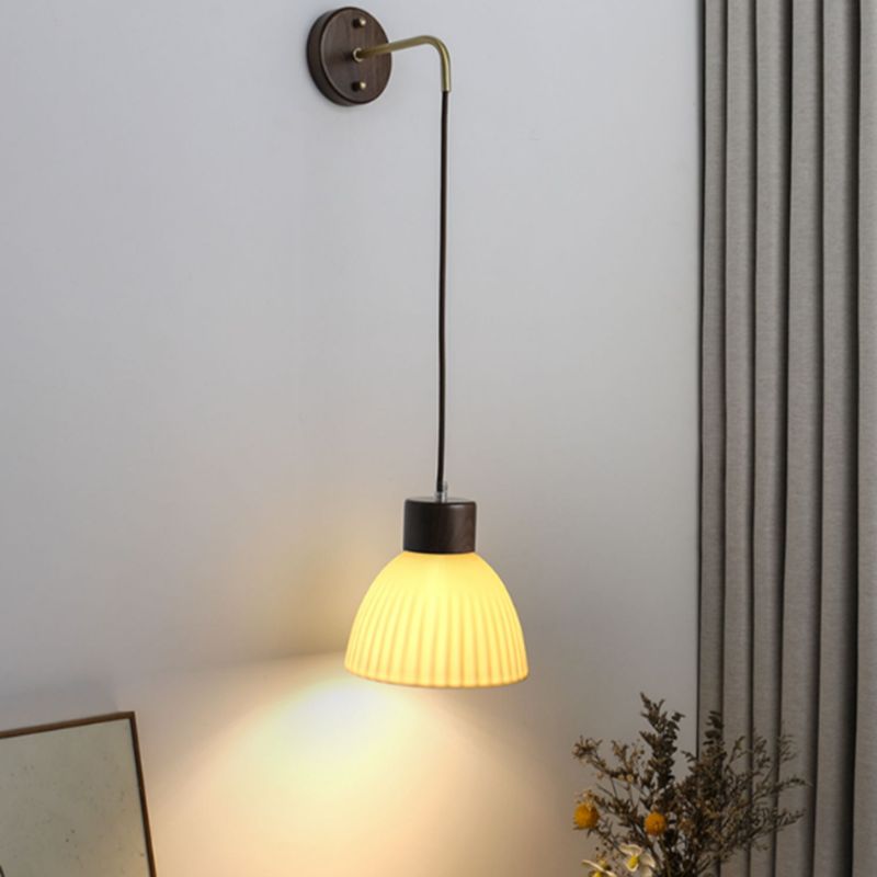 Nordic Wall Light Fixture Geometric Wooden Wall Light Sconce for Bedroom