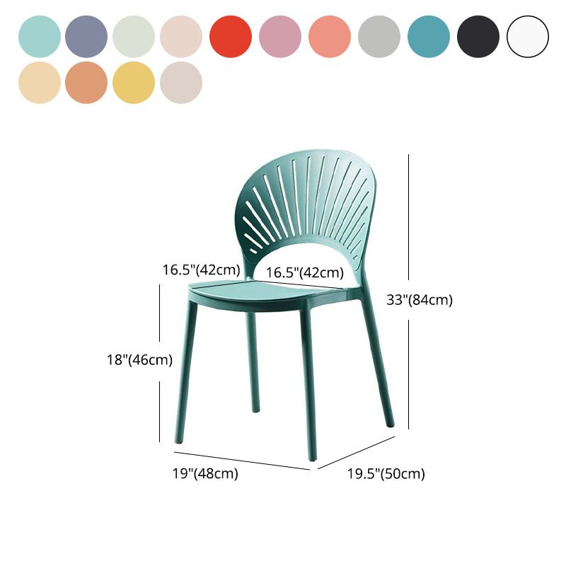 Eigentijdse stijl keuken plastic stoelen eetarmloze open achterkant stoel