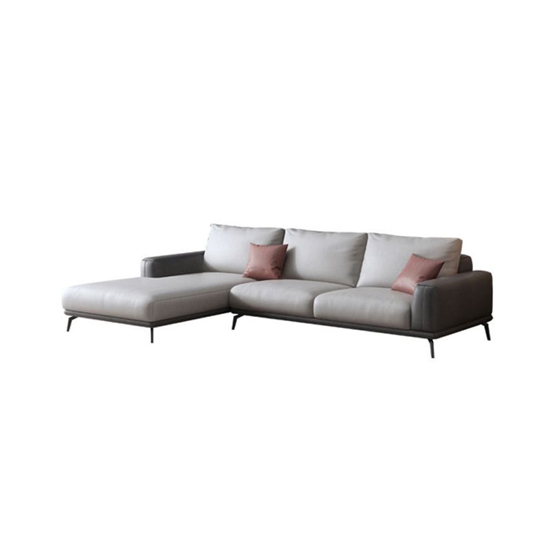 Faux Leather Sectionals/Sofa with Square Arm for Living Room
