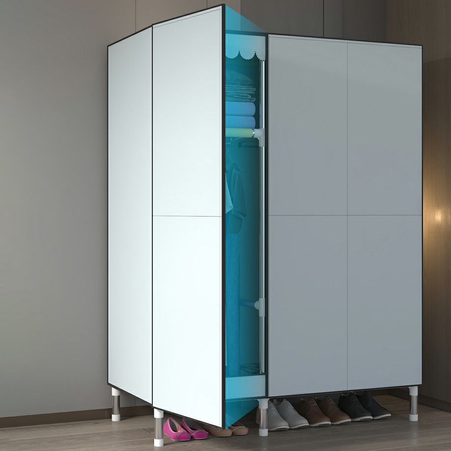 Hinged Wardrobe Closet with Legs Contemporary Wardrobe Armoire