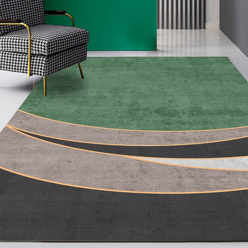 Abstract Pattern Rug Stain Resistant Rectangle Shape Rug for Home Decor