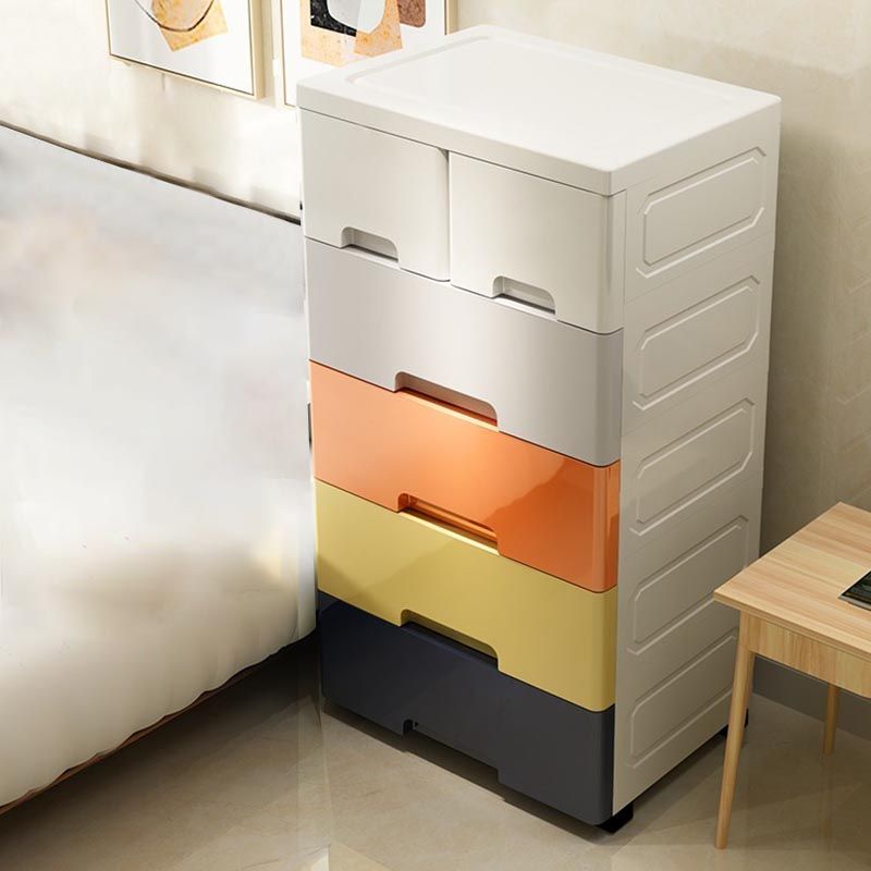 Contemporary 6-drawer Storage Cabinet Plastic Wardrobe Armoire