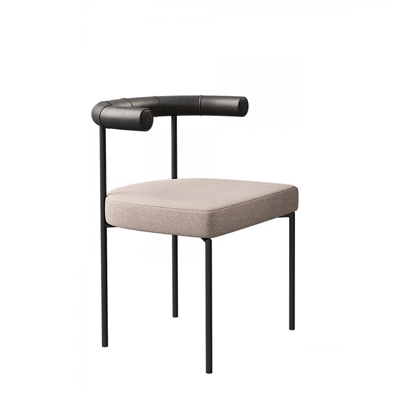 Open Back Dining Side Chair Contemporary Armless Dining Chairs for Home