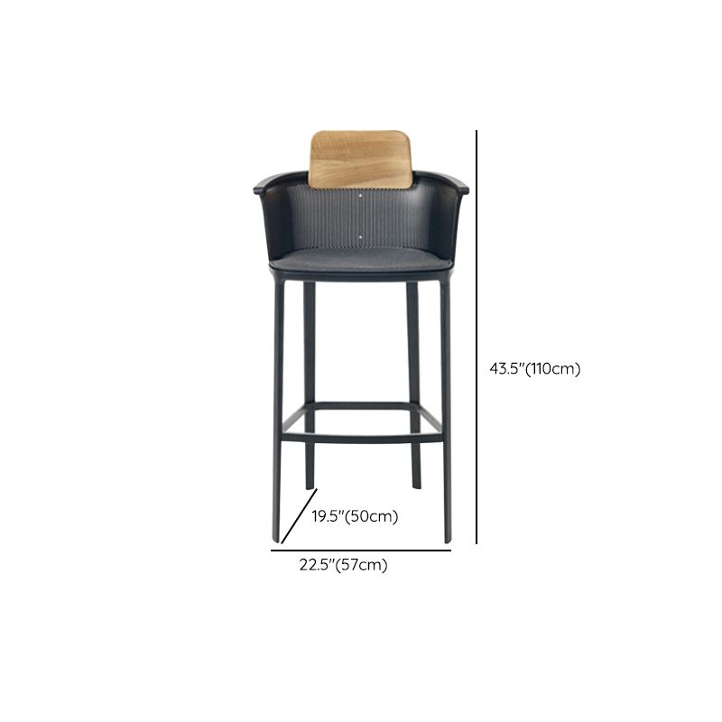 Contemporary Metal Dining Armchair Stacking Dining Side Chairs