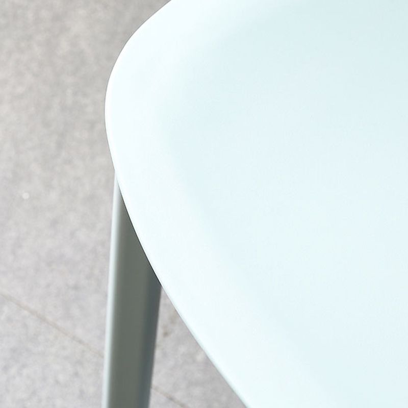 Plastic Armless Dining Chairs Scandinavian Open Back Dining Side Chair